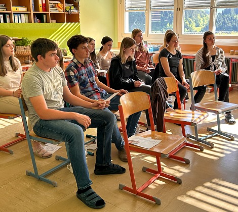 Schülerinnen und Schüler beim Gesundheitstag der HBLFA Raumberg-Gumpenstein